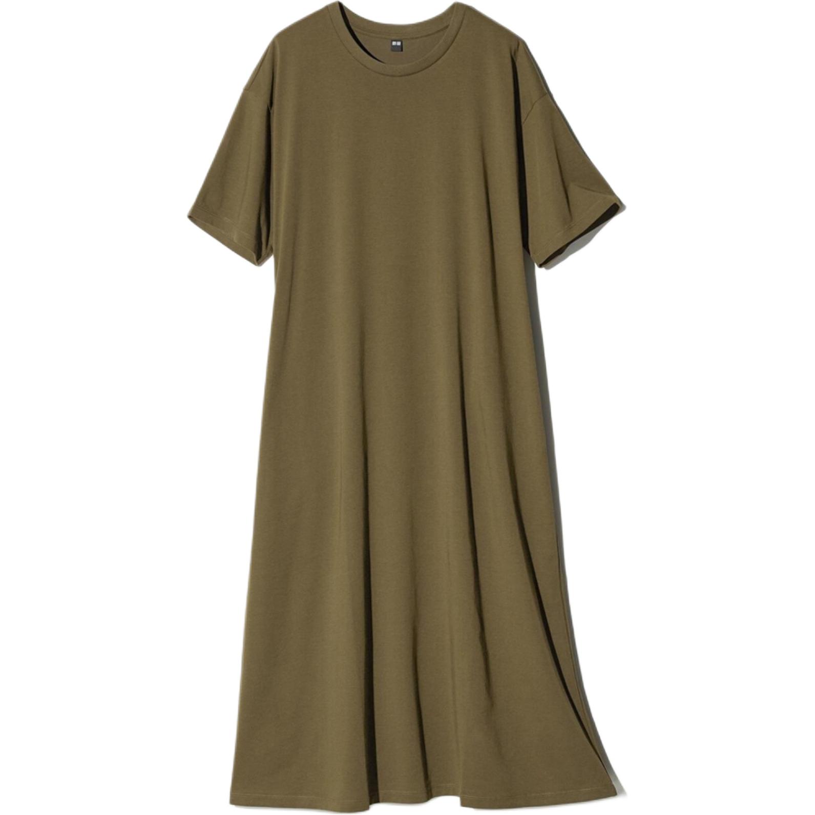 UNIQLO AIRism Mesh Series Short Sleeved Dress Women's Olive
UNIQLO AIRism Mesh Series Short Sleeved Dress Women's Olive