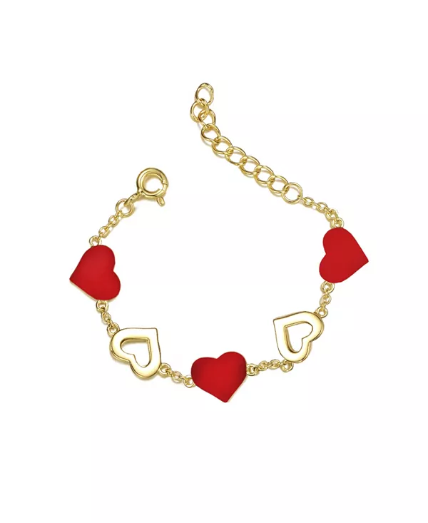 Браслет для малышей/детей с позолотой 14 карат, в форме сердца, регулируемая длина, 1-6 лет Gigigirl, red
Браслет для малышей/детей с позолотой 14 карат, в форме сердца, регулируемая длина, 1-6 лет Gigigirl, red