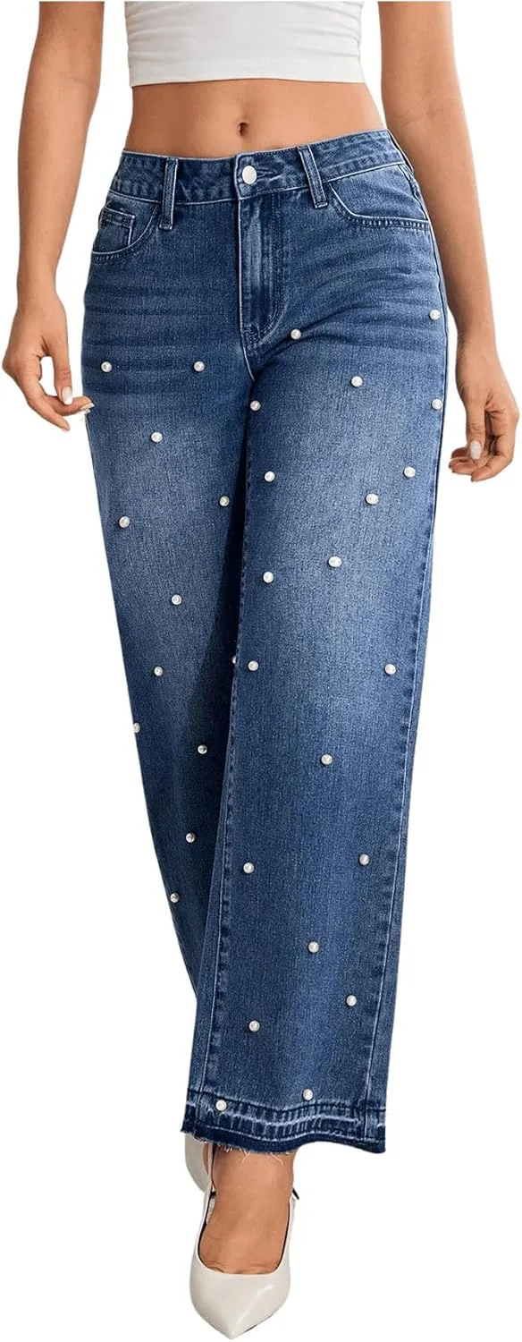 MakeMeChic женские джинсы Pearl Valentines Wide Leg Straight Y2K
MakeMeChic женские джинсы Pearl Valentines Wide Leg Straight Y2K