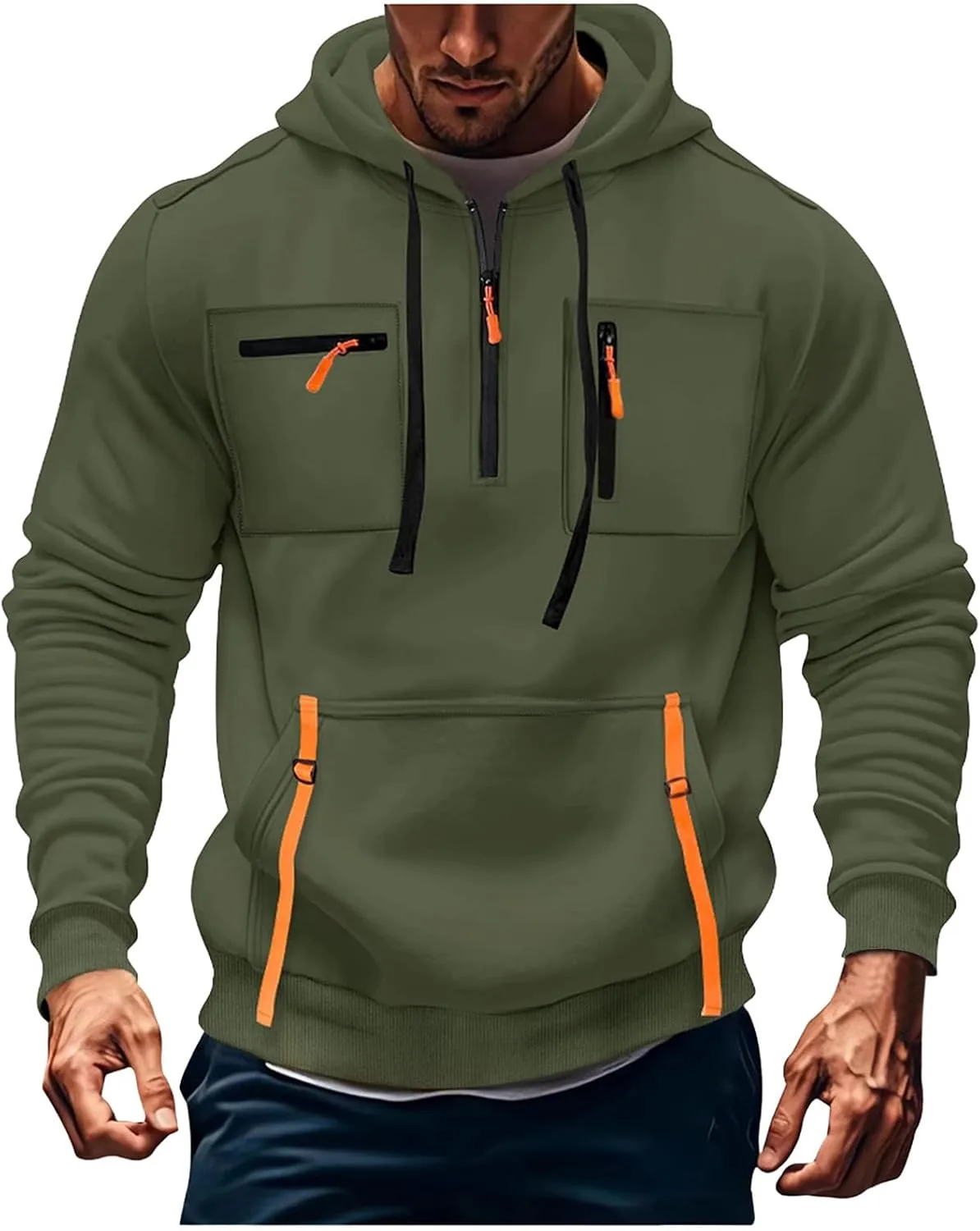 Oversized Fleece Hoodie для мужчин Casual Long Sleeve 1/4 Zipper Pullover
Oversized Fleece Hoodie для мужчин Casual Long Sleeve 1/4 Zipper Pullover