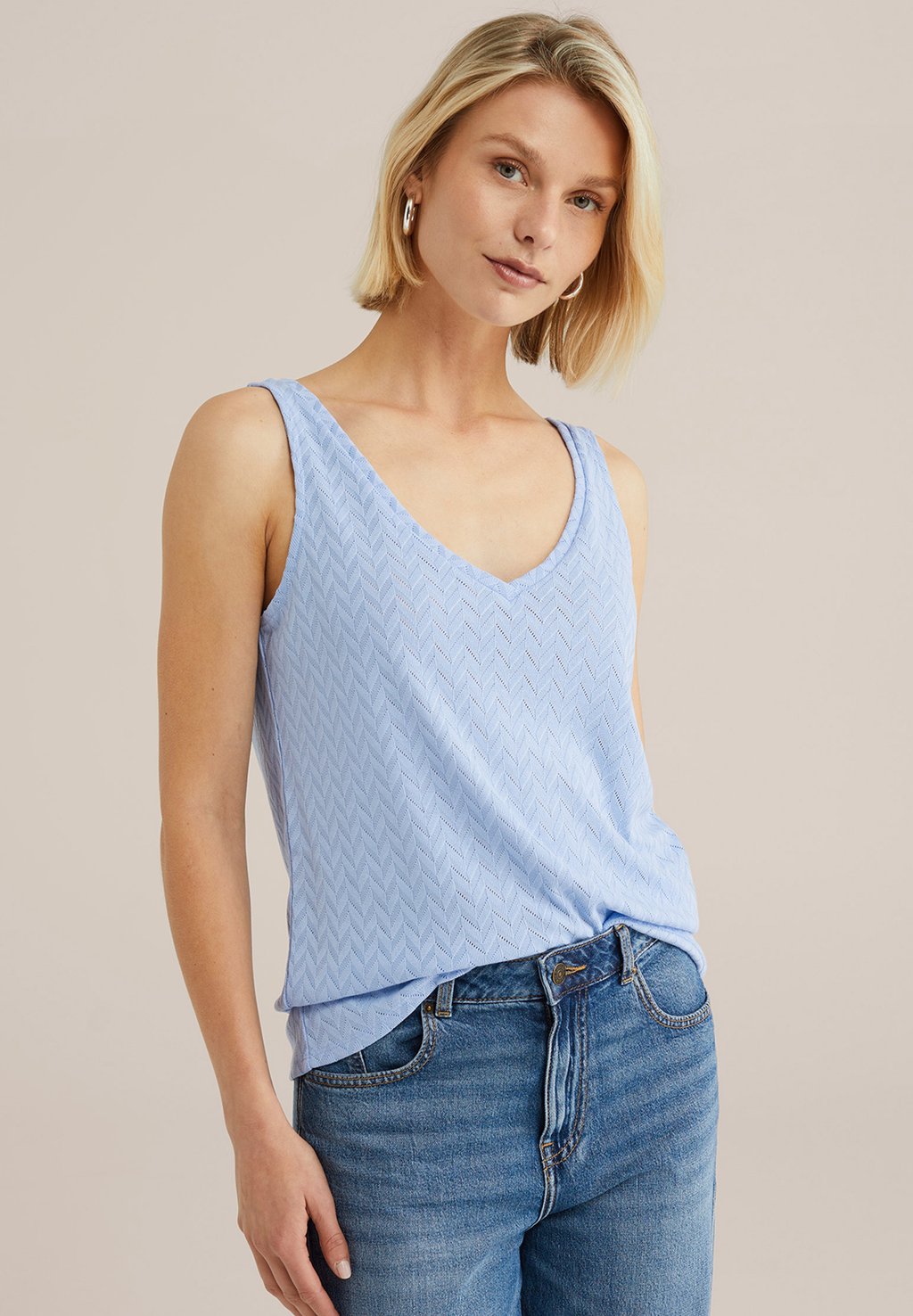 Топ WE Fashion, светло-голубой
Топ WE Fashion, светло-голубой