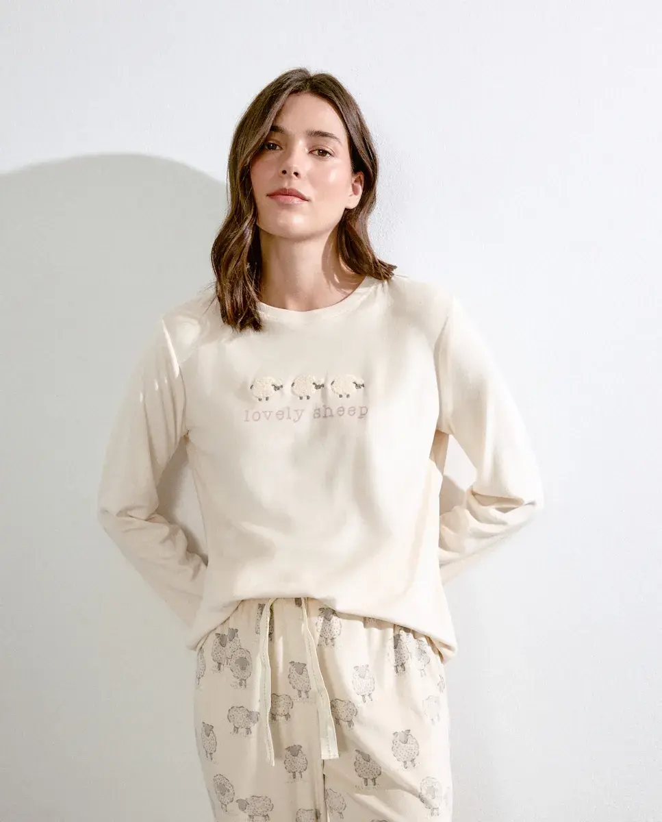 Женская пижамная футболка Énfasis, экрю
Женская пижамная футболка Énfasis, экрю