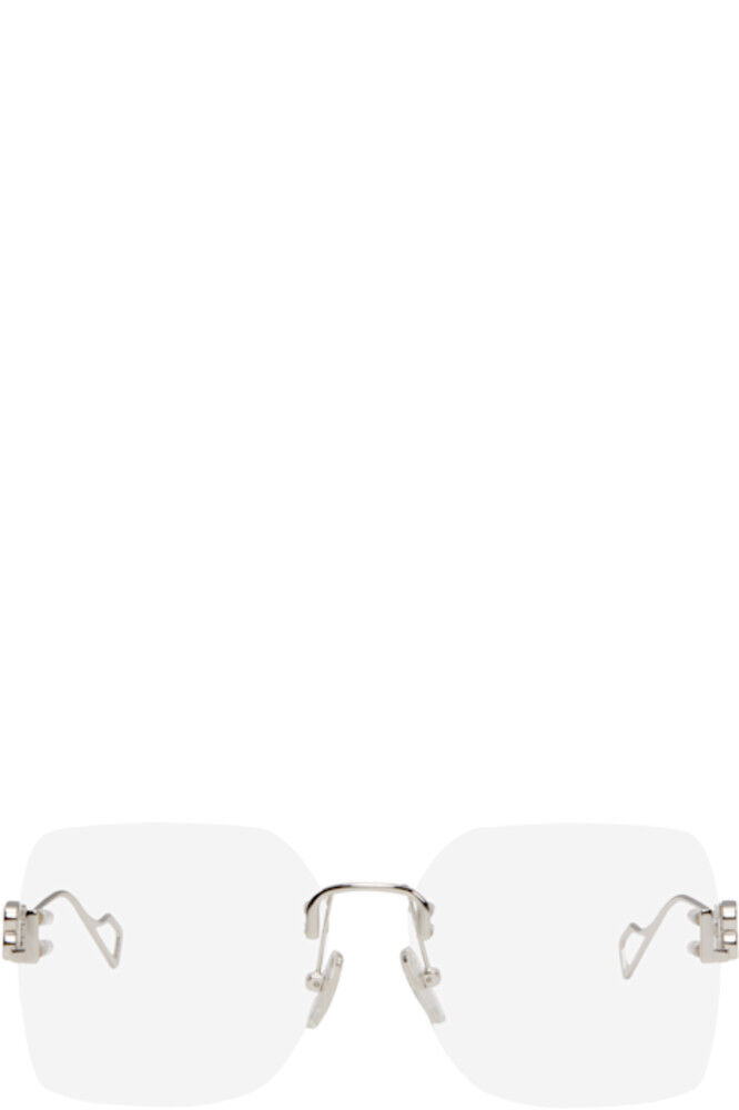 Серебряные очки без оправы Balenciaga
Серебряные очки без оправы Balenciaga