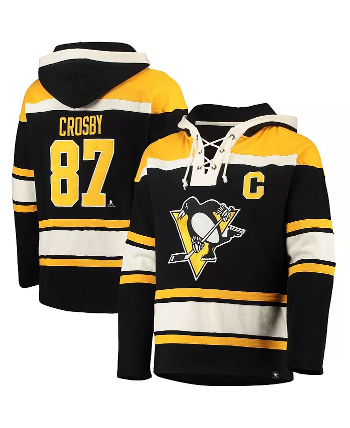 Мужская толстовка с капюшоном на шнурках Sidney Crosby Pittsburgh Penguins с именем и номером игрока (черная) '47 Brand
Мужская толстовка с капюшоном на шнурках Sidney Crosby Pittsburgh Penguins с именем и номером игрока (черная) '47 Brand