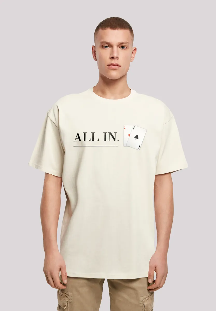 Футболка F4NT4STIC "Poker All In Cards", принт, цвет Sand 
Футболка F4NT4STIC "Poker All In Cards", принт, цвет Sand