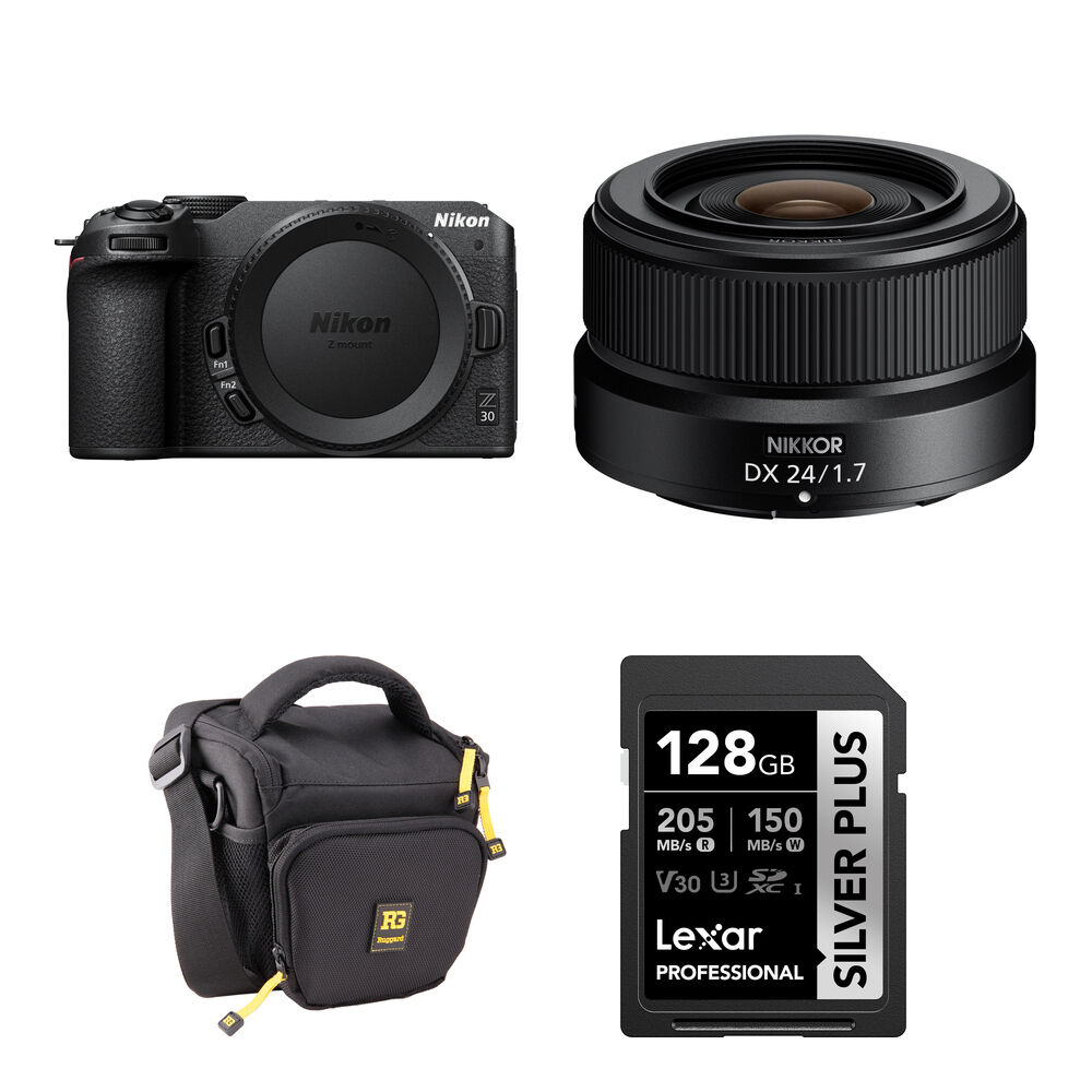 Беззеркальная камера Nikon Z30 Mirrorless Camera with 24mm f/1.7 Lens and Basic
Беззеркальная камера Nikon Z30 Mirrorless Camera with 24mm f/1.7 Lens and Basic