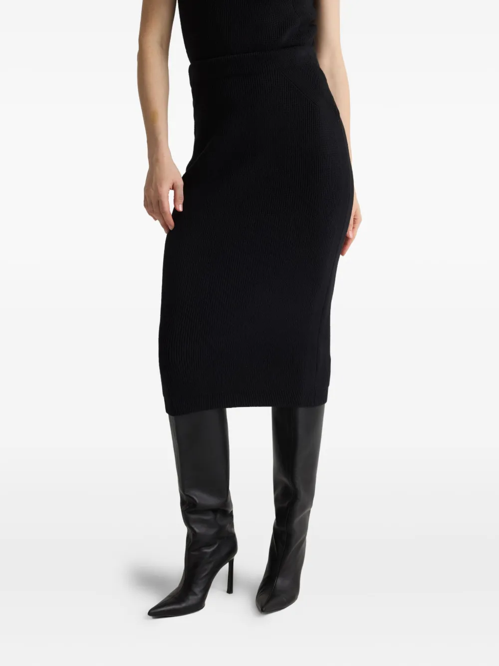 Юбка миди в рубчик St. John, черный
Юбка миди в рубчик St. John, черный