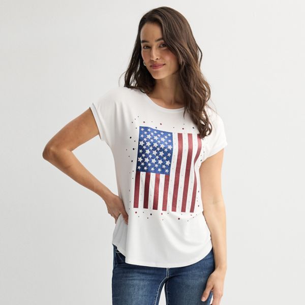 Женская декорированная футболка с коротким рукавом Apt. 9, цвет white flag
Женская декорированная футболка с коротким рукавом Apt. 9, цвет white flag