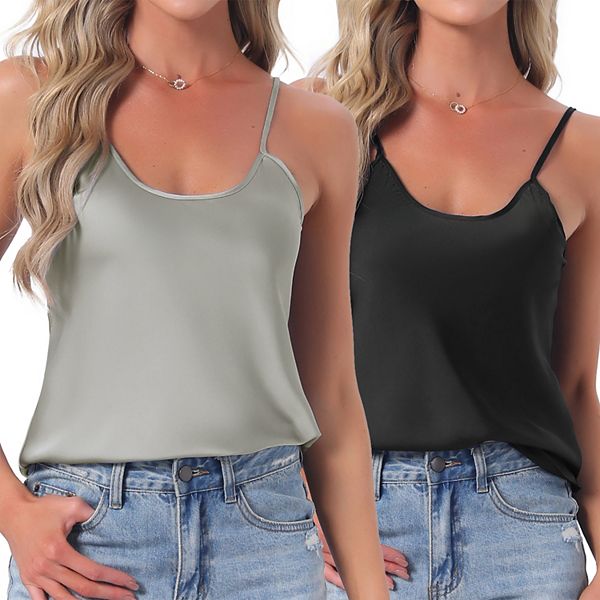 Женский комплект из 2 предметов: атласная пижама-камисоль с мягкими тонкими бретелями Inspire Chic, Black Grey
Женский комплект из 2 предметов: атласная пижама-камисоль с мягкими тонкими бретелями Inspire Chic, Black Grey