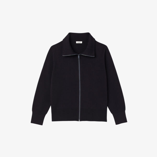 Шерстяной кардиган в стиле дальнобойщика на молнии Sandro, цвет bleus
Шерстяной кардиган в стиле дальнобойщика на молнии Sandro, цвет bleus