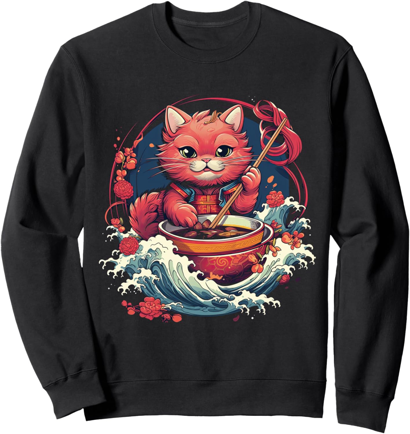 Толстовка с изображением кота, рамена и лапши быстрого приготовления в японском аниме «Риверсайд» Japanese Ramen Eating Animal Design, черный
Толстовка с изображением кота, рамена и лапши быстрого приготовления в японском аниме «Риверсайд» Japanese Ramen Eating Animal Design, черный