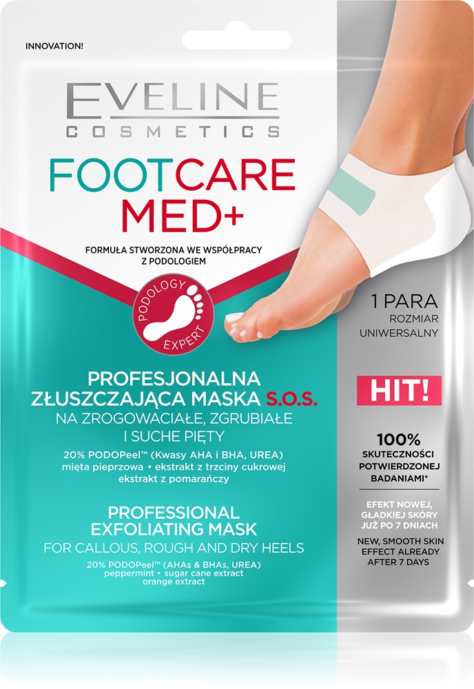 Отшелушивающая маска для пяток Foot Care Med Eveline Cosmetics, 2 шт
Отшелушивающая маска для пяток Foot Care Med Eveline Cosmetics, 2 шт