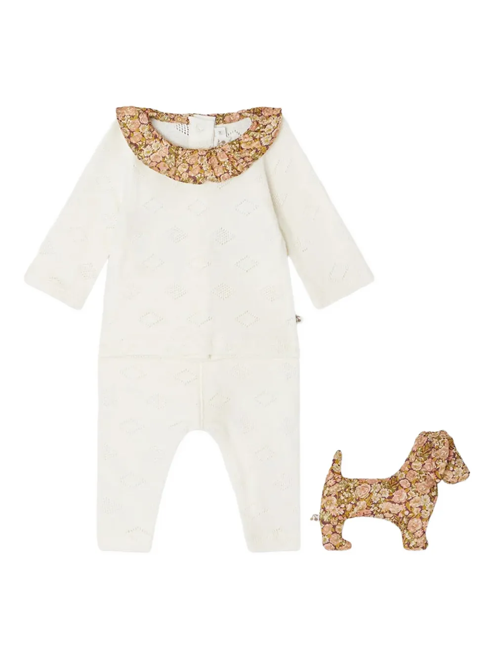 Комплект с брюками с цветочным принтом Bonpoint, белый
Комплект с брюками с цветочным принтом Bonpoint, белый