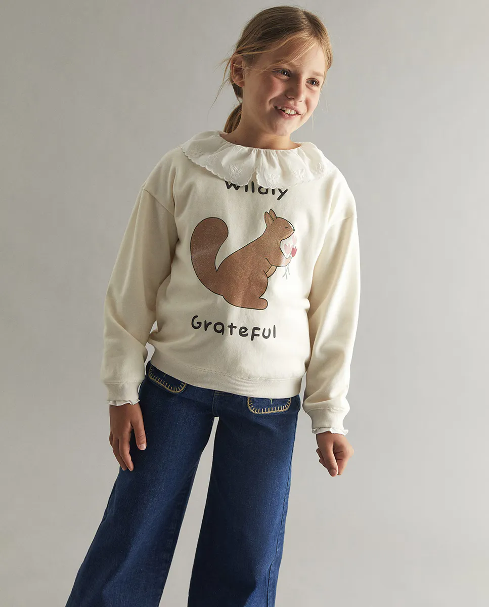 Позиционная толстовка с белочкой Sfera, цвет Crudo
Позиционная толстовка с белочкой Sfera, цвет Crudo