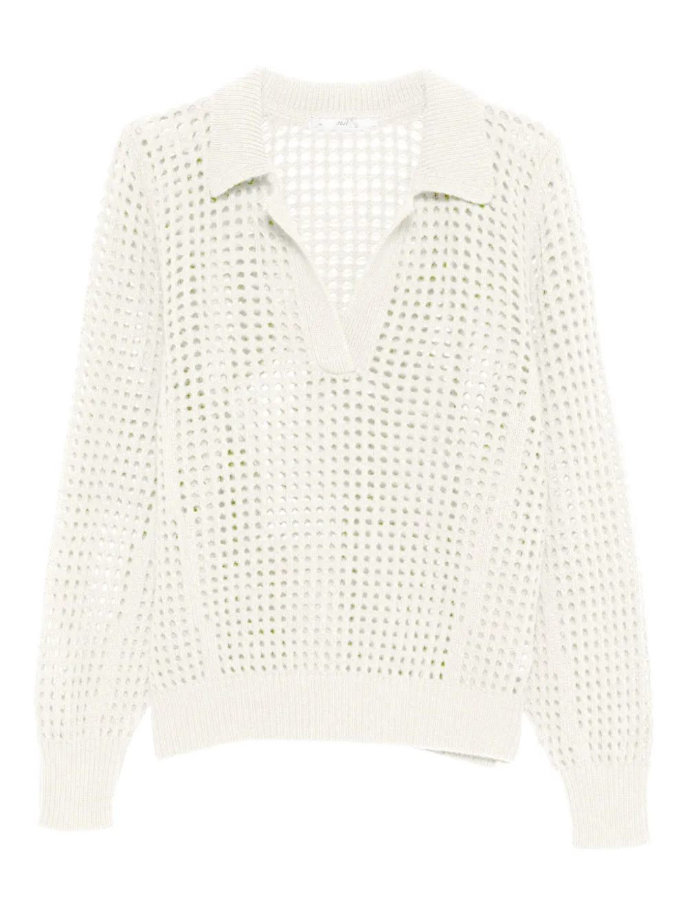 Ажурный свитер с воротником поло 3311, нейтральный
Ажурный свитер с воротником поло 3311, нейтральный