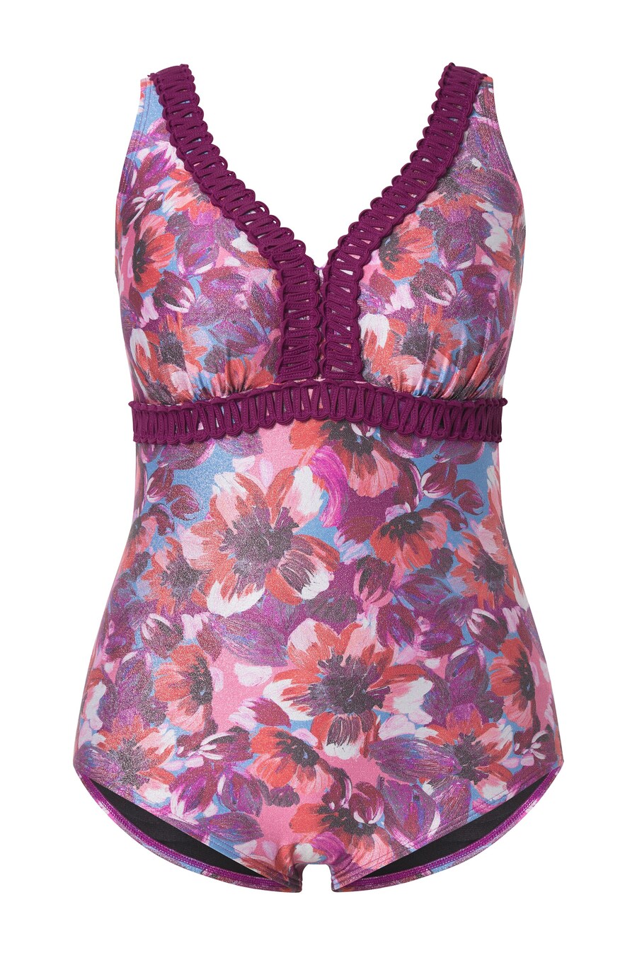 Купальник-футболка Ulla Popken, розовый 
Купальник-футболка Ulla Popken, розовый