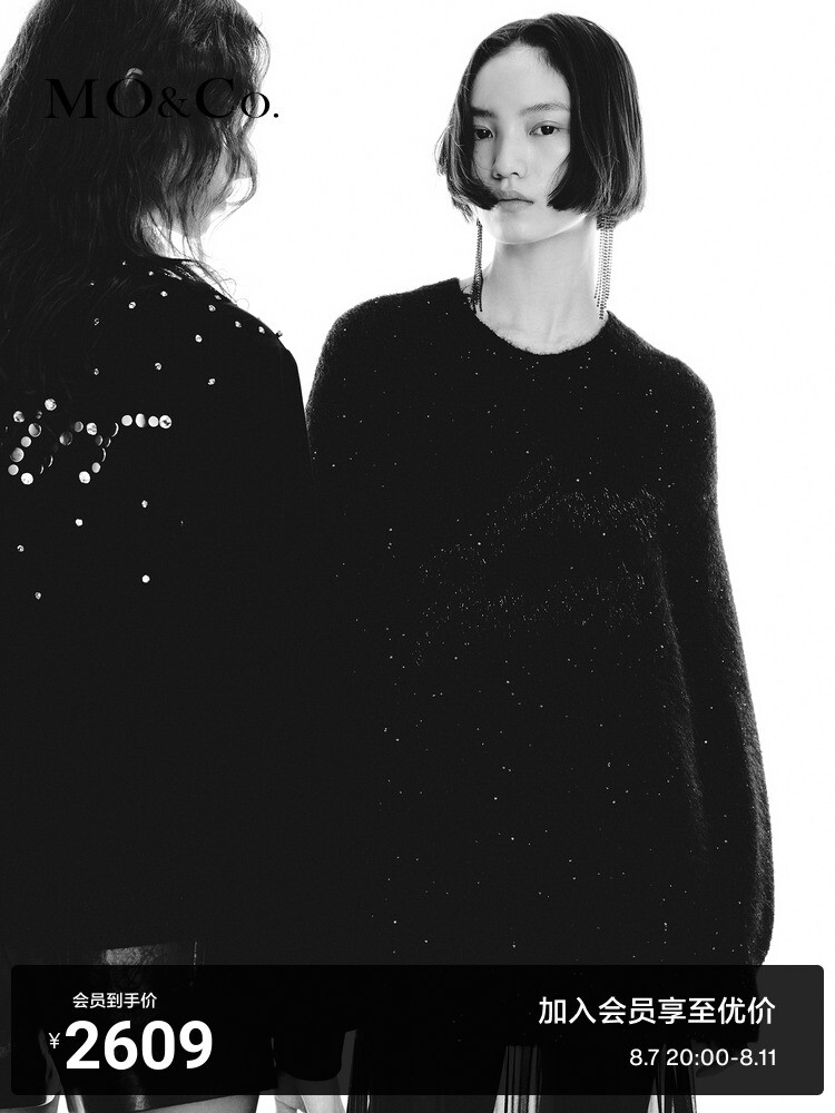 Свитер Moco с пайетками, черный
Свитер Moco с пайетками, черный