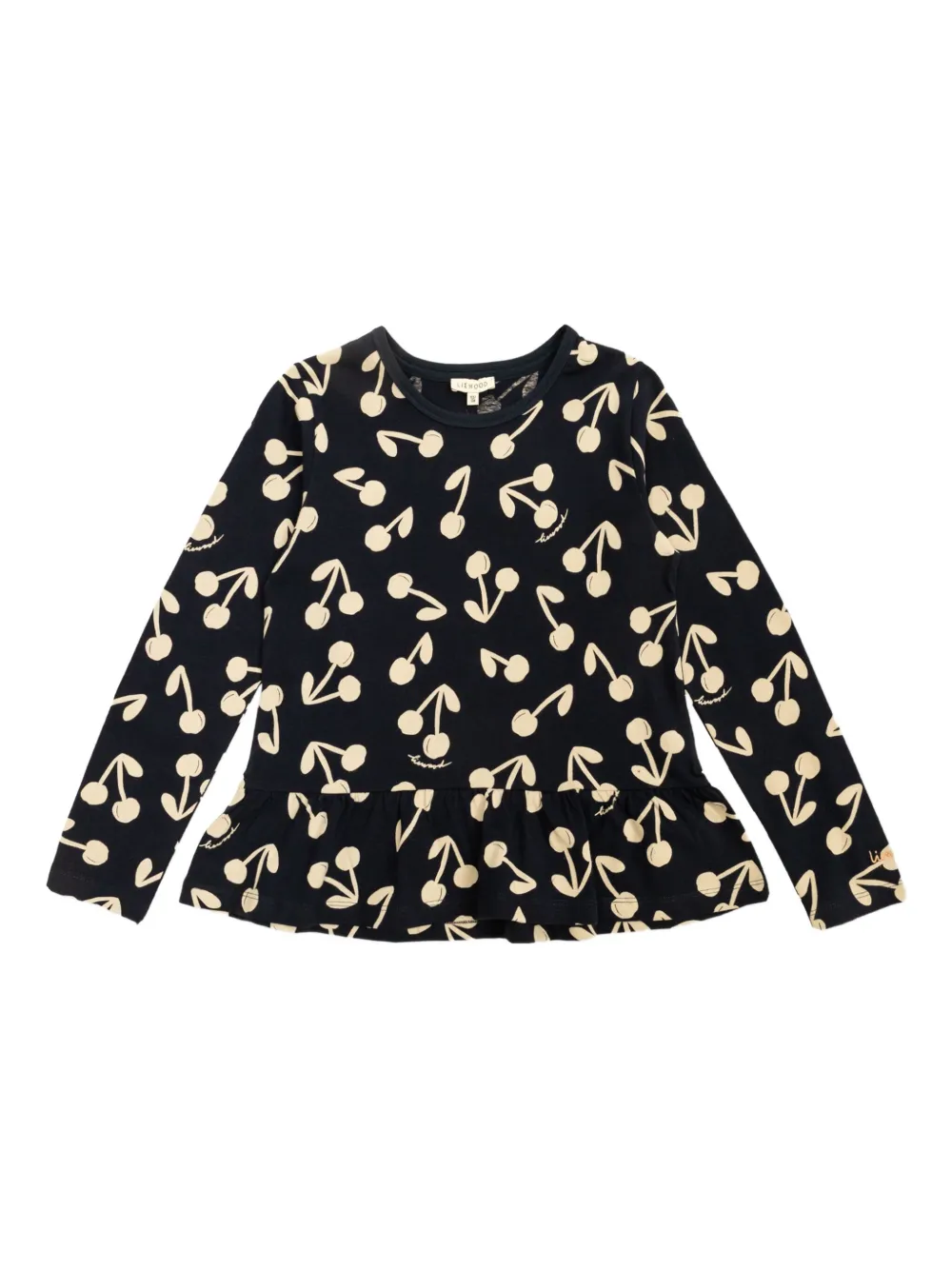 Футболка с принтом вишни и оборками Liewood, синий
Футболка с принтом вишни и оборками Liewood, синий