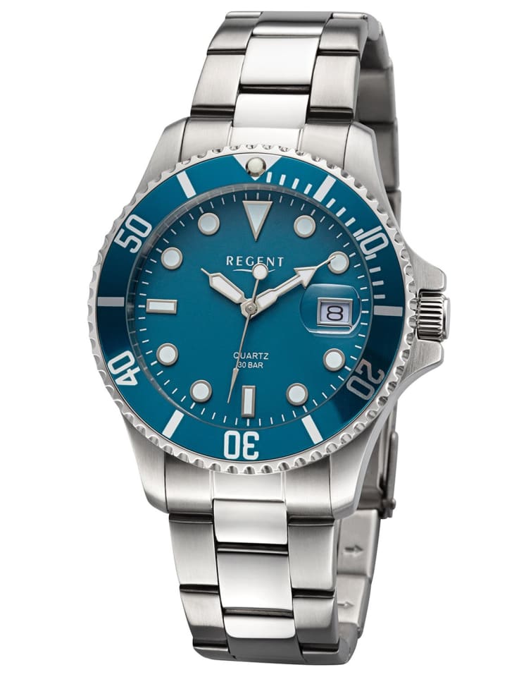 Regent Мужские кварцевые наручные часы, 30 бар, сталь/синий/серебристый
Regent Мужские кварцевые наручные часы, 30 бар, сталь/синий/серебристый