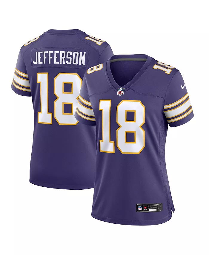 Женская майка запасного игрока Джастина Джефферсона из Minnesota Vikings Nike, фиолетовый 
Женская майка запасного игрока Джастина Джефферсона из Minnesota Vikings Nike, фиолетовый