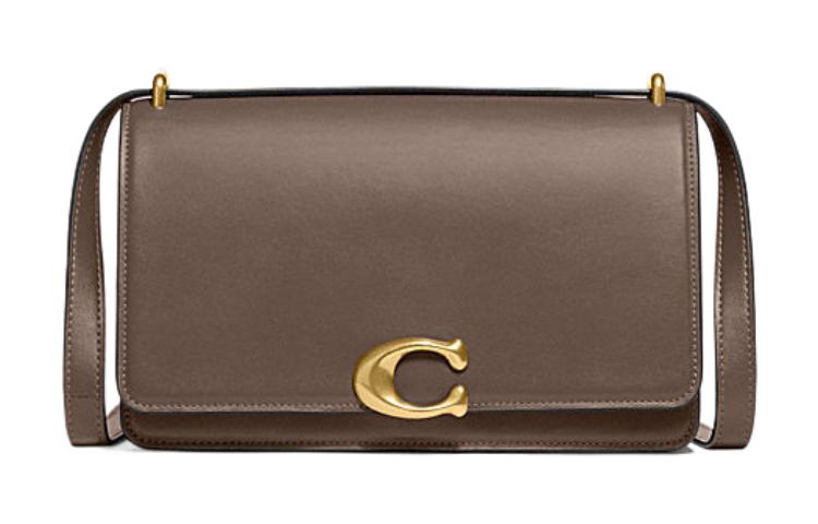 COACH Кожаная сумка через плечо бандитской коровы женская латунь и темно-каменный цвет 
COACH Кожаная сумка через плечо бандитской коровы женская латунь и темно-каменный цвет