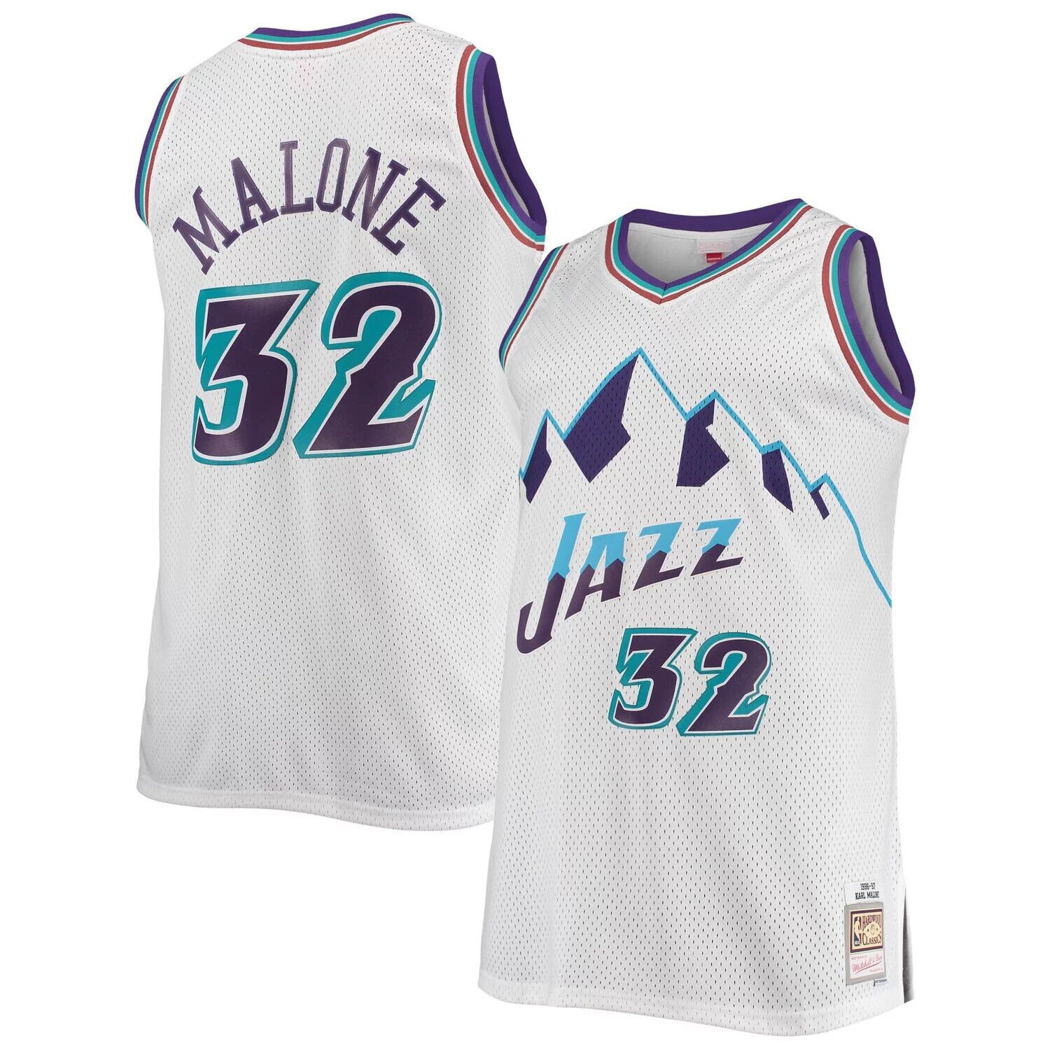 Мужское джерси Mitchell & Ness Karl Malone White Utah Jazz Big & Tall Hardwood Classics 
Мужское джерси Mitchell & Ness Karl Malone White Utah Jazz Big & Tall Hardwood Classics