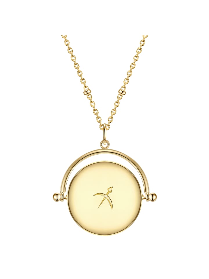 Glanzstücke München Колье со знаком зодиака Стрелец, серебро 925 пробы с кубическим цирконием в оправе из желтого золота
Glanzstücke München Колье со знаком зодиака Стрелец, серебро 925 пробы с кубическим цирконием в оправе из желтого золота