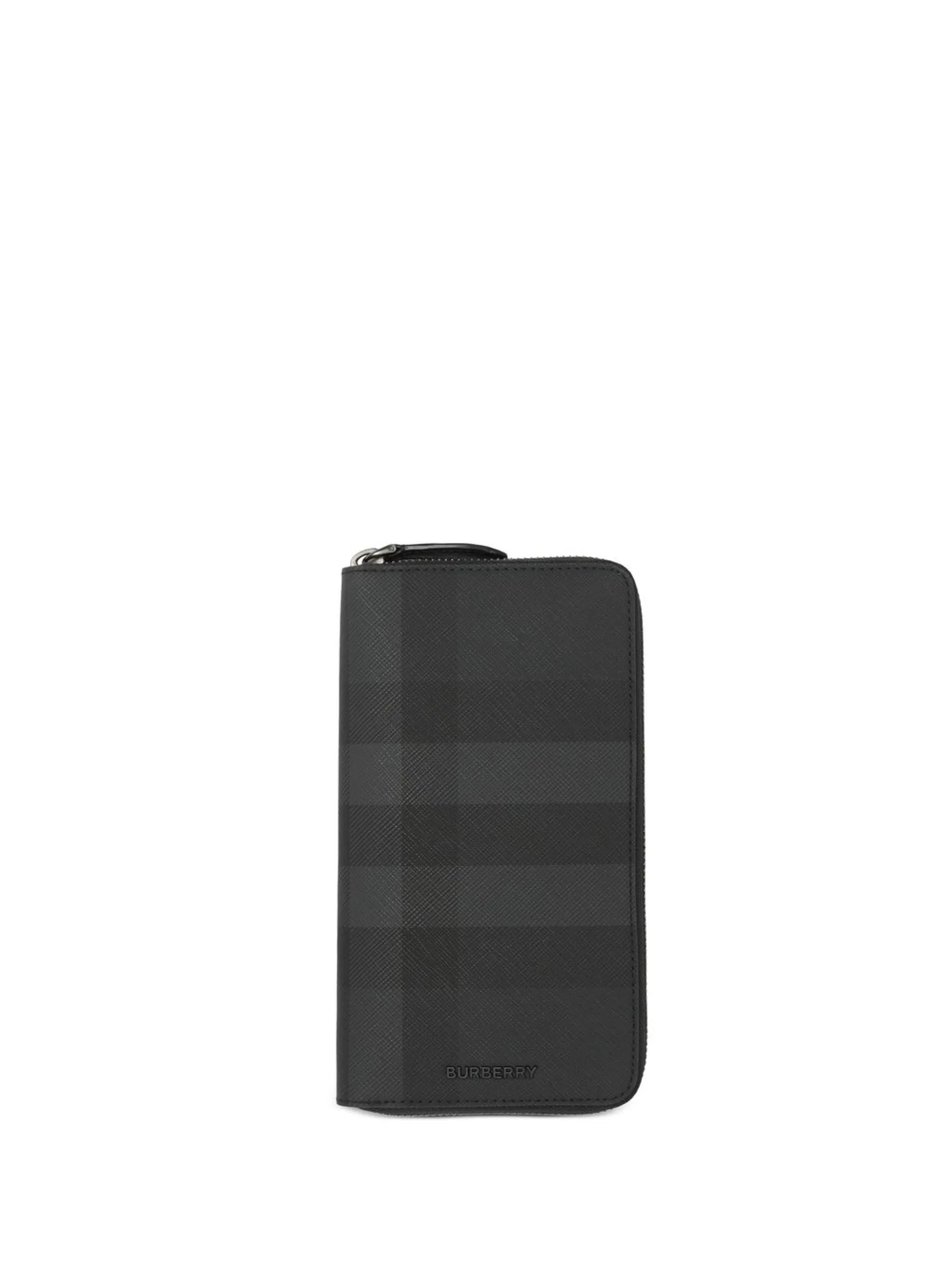 Клетчатый кошелек с круговой молнией Burberry, черный
Клетчатый кошелек с круговой молнией Burberry, черный