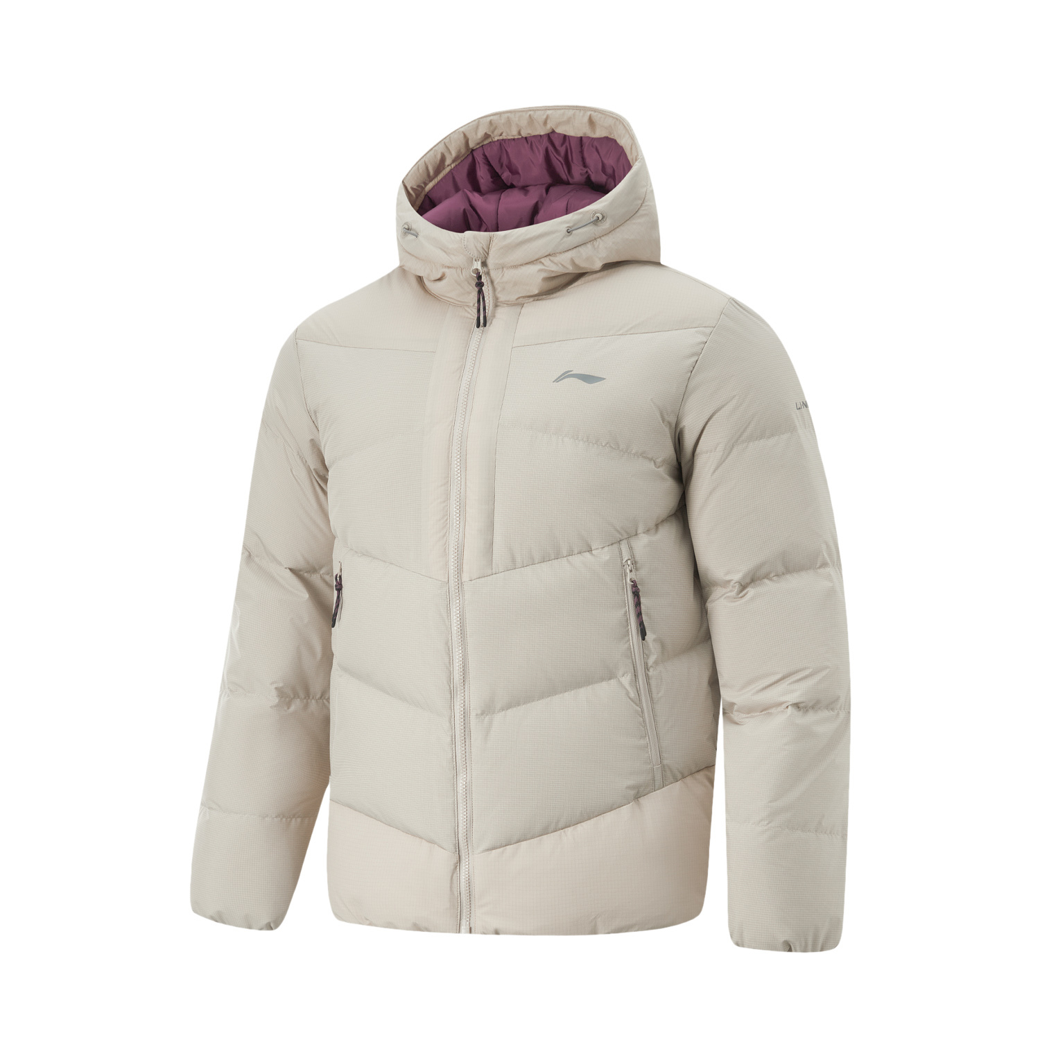 LINING Фитнес куртка пуховая мужская белая, White 
LINING Фитнес куртка пуховая мужская белая, White