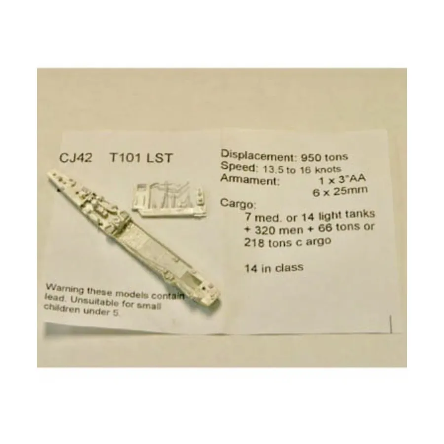 Т101 ЛСТ, Figurehead Ships - WWII Coastal Forces - Japanese (1:1250) (Noble Miniatures)
Т101 ЛСТ, Figurehead Ships - WWII Coastal Forces - Japanese (1:1250) (Noble Miniatures)