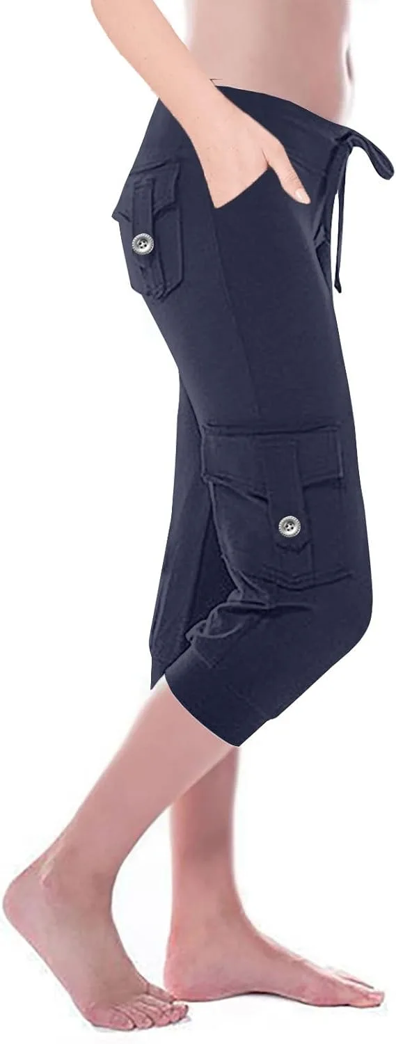 JOAU Cargo Pants Women High Waist Stretch Capri Pants
JOAU Cargo Pants Women High Waist Stretch Capri Pants