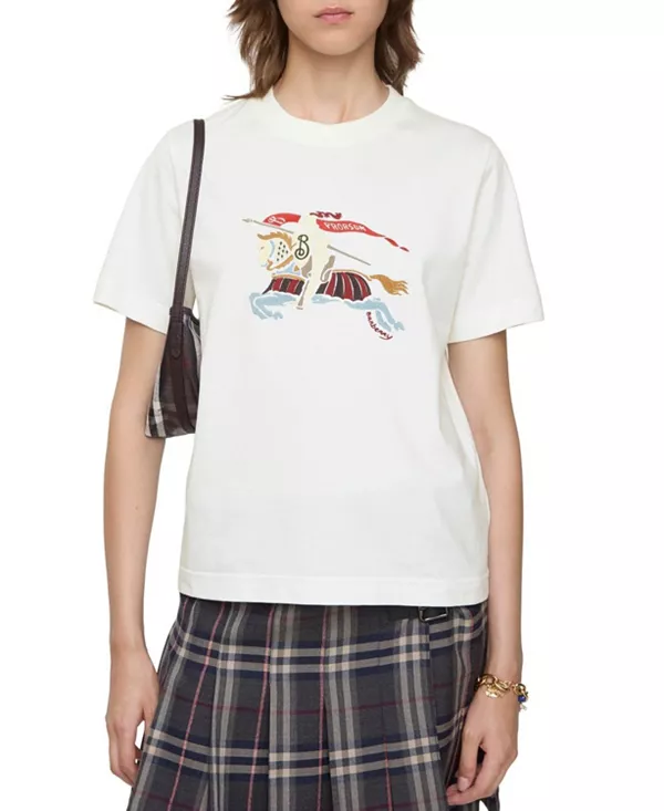 Хлопковая футболка Ekd Burberry, белый
Хлопковая футболка Ekd Burberry, белый