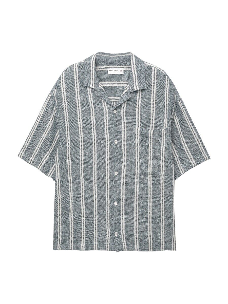 Рубашка на пуговицах Comfort fit Pull&Bear, темно-синий
Рубашка на пуговицах Comfort fit Pull&Bear, темно-синий