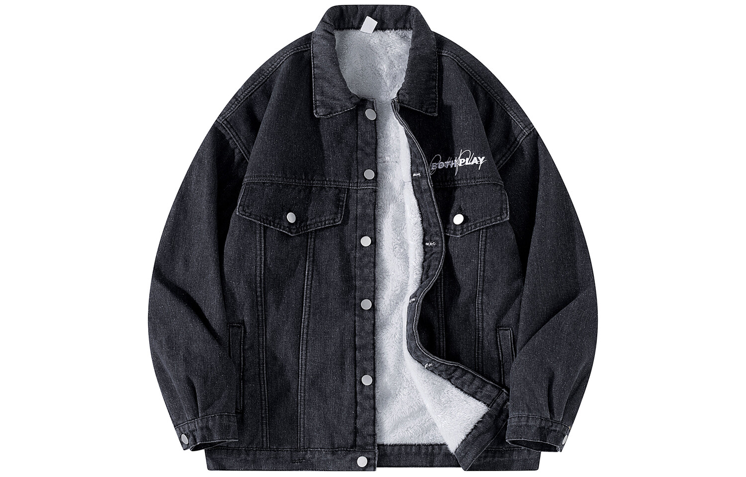 Джинсовая куртка унисекс BOTH PLAY, Черный/серый градиент
Джинсовая куртка унисекс BOTH PLAY, Черный/серый градиент