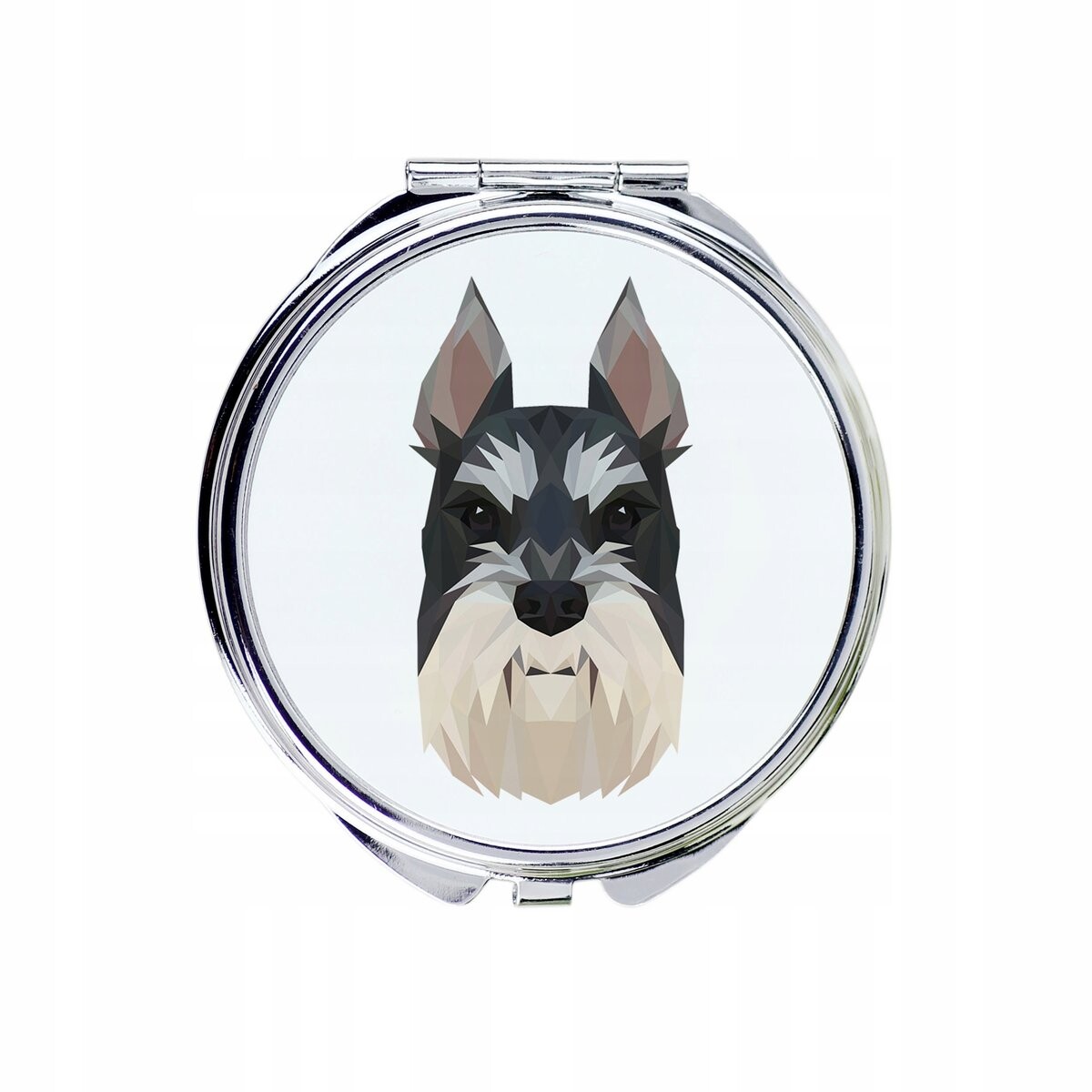 Шнауцер Карманное зеркало Геометрическая собака Inna Marka 
Шнауцер Карманное зеркало Геометрическая собака Inna Marka