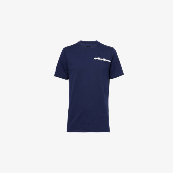 Футболка с коротким рукавом и принтом бренда из хлопковой смеси Polo Ralph Lauren, синий
Футболка с коротким рукавом и принтом бренда из хлопковой смеси Polo Ralph Lauren, синий