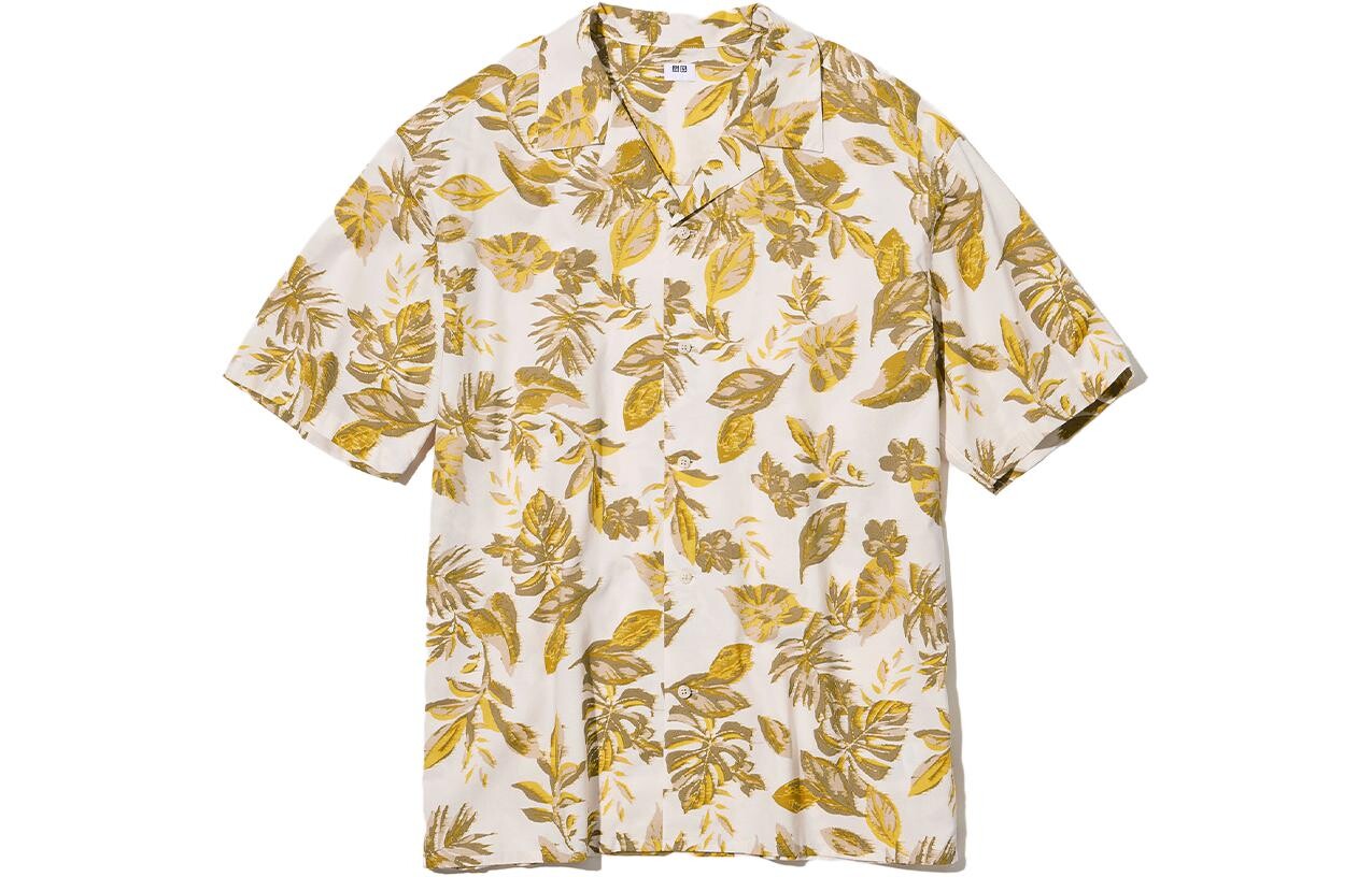 Рубашка мужская молочно-белая Uniqlo, слоновая кость 
Рубашка мужская молочно-белая Uniqlo, слоновая кость