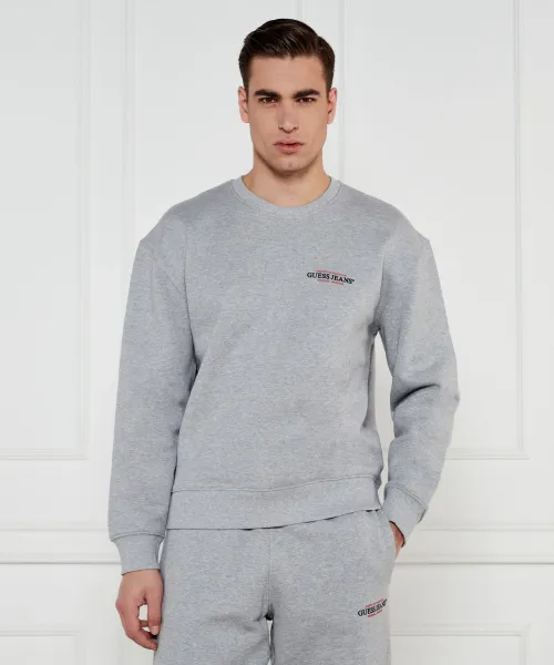 Утепленная американская толстовка Regular fit Guess Jeans, серый 
Утепленная американская толстовка Regular fit Guess Jeans, серый