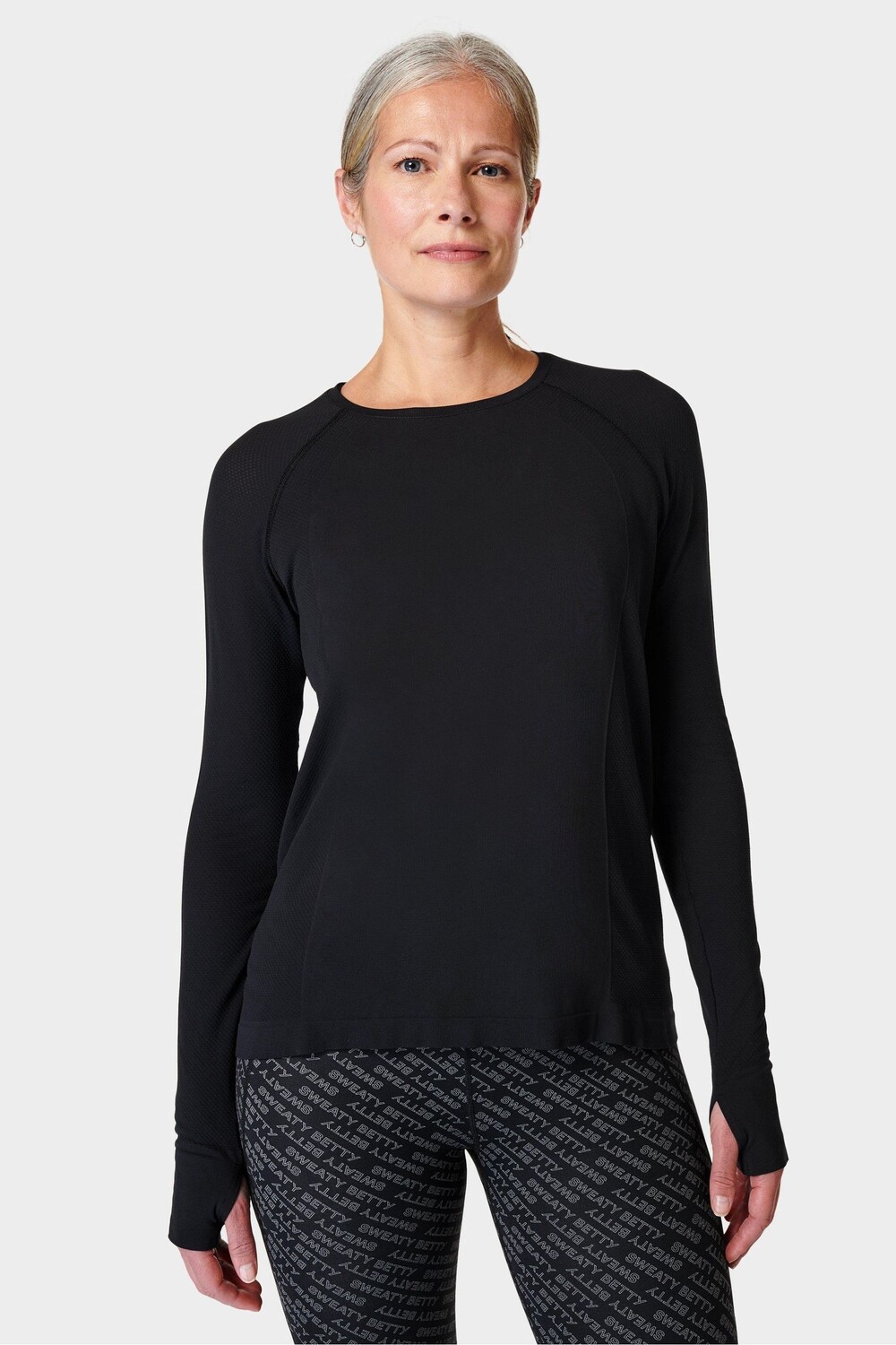 Бесшовный спортивный топ с длинными рукавами из легкой ткани Sweaty Betty, черный
Бесшовный спортивный топ с длинными рукавами из легкой ткани Sweaty Betty, черный