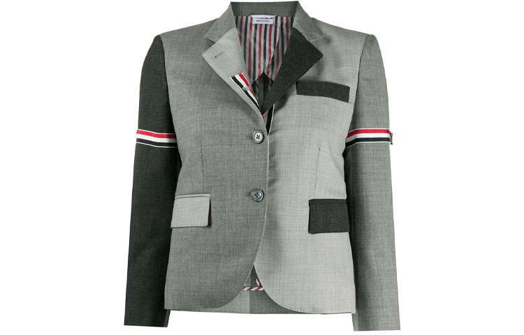 Футболка Fun Mix с панелями THOM BROWNE, серая
Футболка Fun Mix с панелями THOM BROWNE, серая