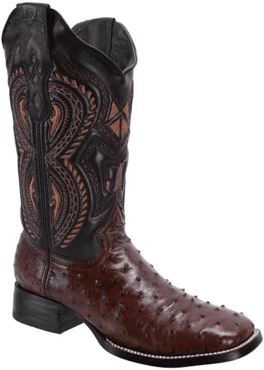 Мужские кожаные ковбойские ботинки в западном стиле из экзотической кожи страуса с квадратным носком - коричневые Generic
Мужские кожаные ковбойские ботинки в западном стиле из экзотической кожи страуса с квадратным носком - коричневые Generic