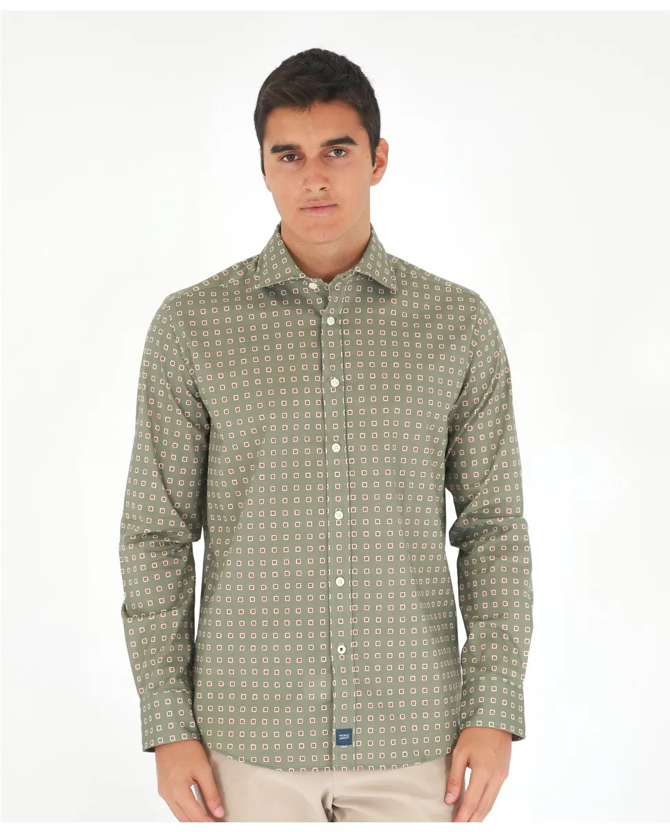 Мужская повседневная рубашка soft slim с принтом в оливково-зеленом цвете Wickett Jones, зеленый
Мужская повседневная рубашка soft slim с принтом в оливково-зеленом цвете Wickett Jones, зеленый