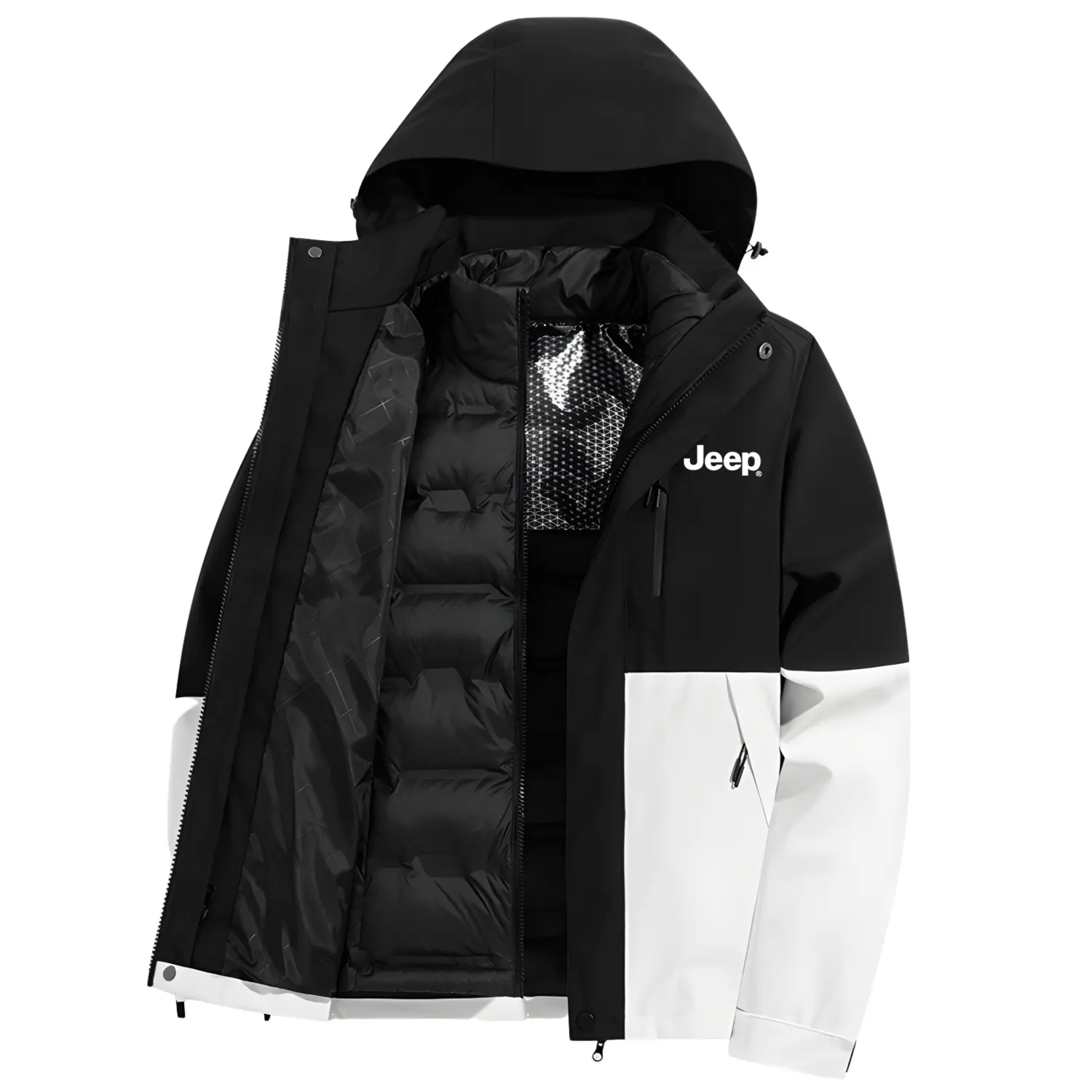 Jeep Куртка Unisex, Phantom Black & Flowing Cloud White (3-in-1 Down Liner)
Jeep Куртка Unisex, Phantom Black & Flowing Cloud White (3-in-1 Down Liner)