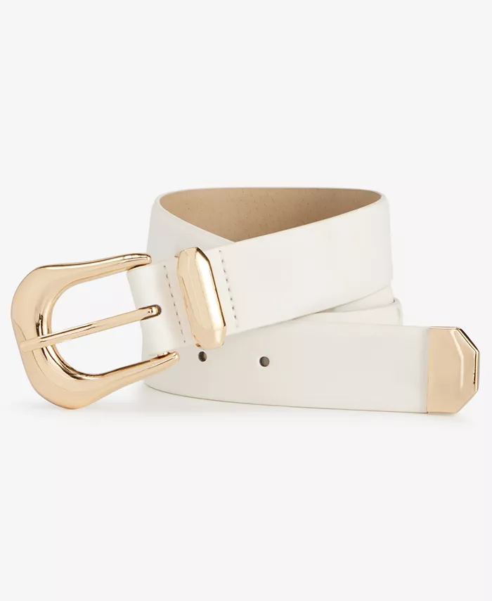 Черный ремень с металлическим наконечником On 34th, белый
Черный ремень с металлическим наконечником On 34th, белый