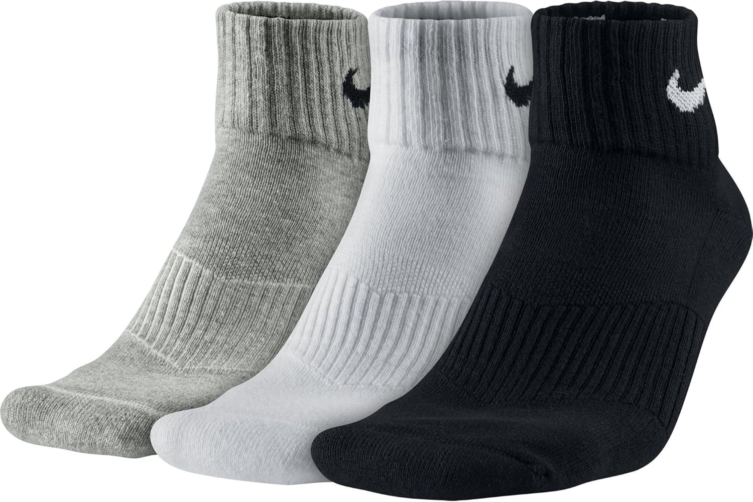 Носки для тренировок Nike Unisex Performance Cushion Quarter, 3 пары, Black/White/Grey
Носки для тренировок Nike Unisex Performance Cushion Quarter, 3 пары, Black/White/Grey