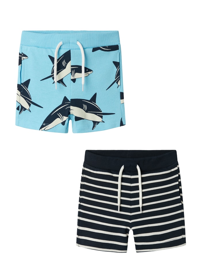 Name it Комплект из двух шорт с эластичным поясом и шнурком, темно-синего и светло-синего цвета
Name it Комплект из двух шорт с эластичным поясом и шнурком, темно-синего и светло-синего цвета