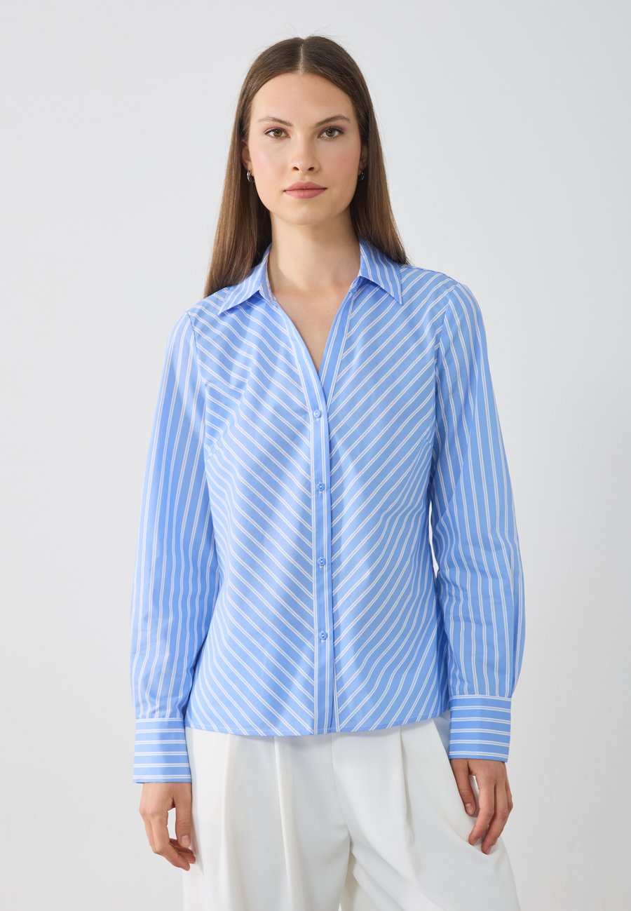Блуза Anna Field Button-down blouse, Blue/White/White
Блуза Anna Field Button-down blouse, Blue/White/White