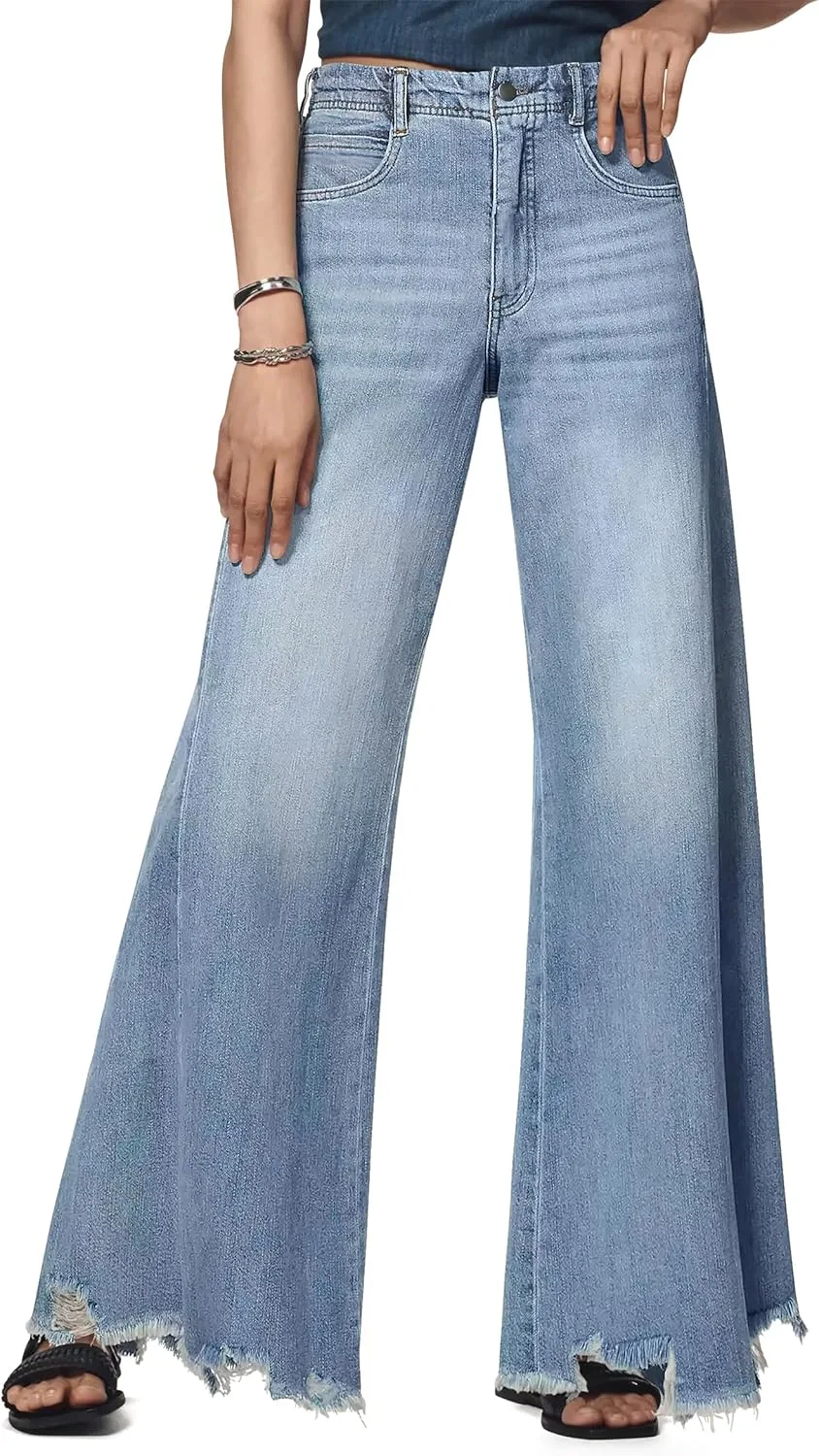 PHISOCKAT Женские джинсы Wide Leg Baggy Mid-Rise с рваным подолом
PHISOCKAT Женские джинсы Wide Leg Baggy Mid-Rise с рваным подолом