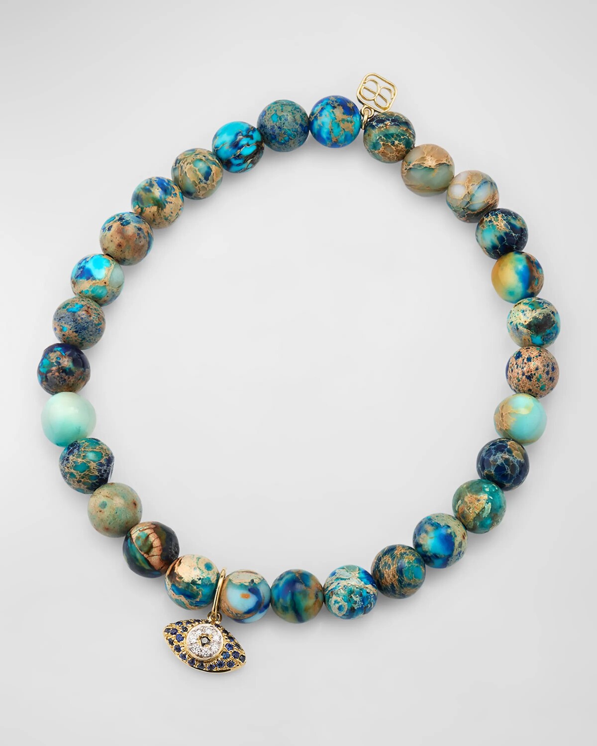 Мини-браслет с подвеской Puffy Eye с сапфиром и яшмой из бисера Sydney Evan
Мини-браслет с подвеской Puffy Eye с сапфиром и яшмой из бисера Sydney Evan