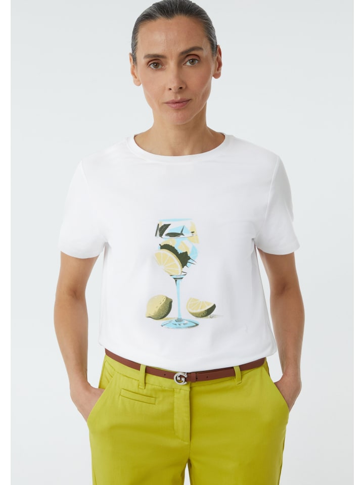 Футболка comma, белый 
Футболка comma, белый